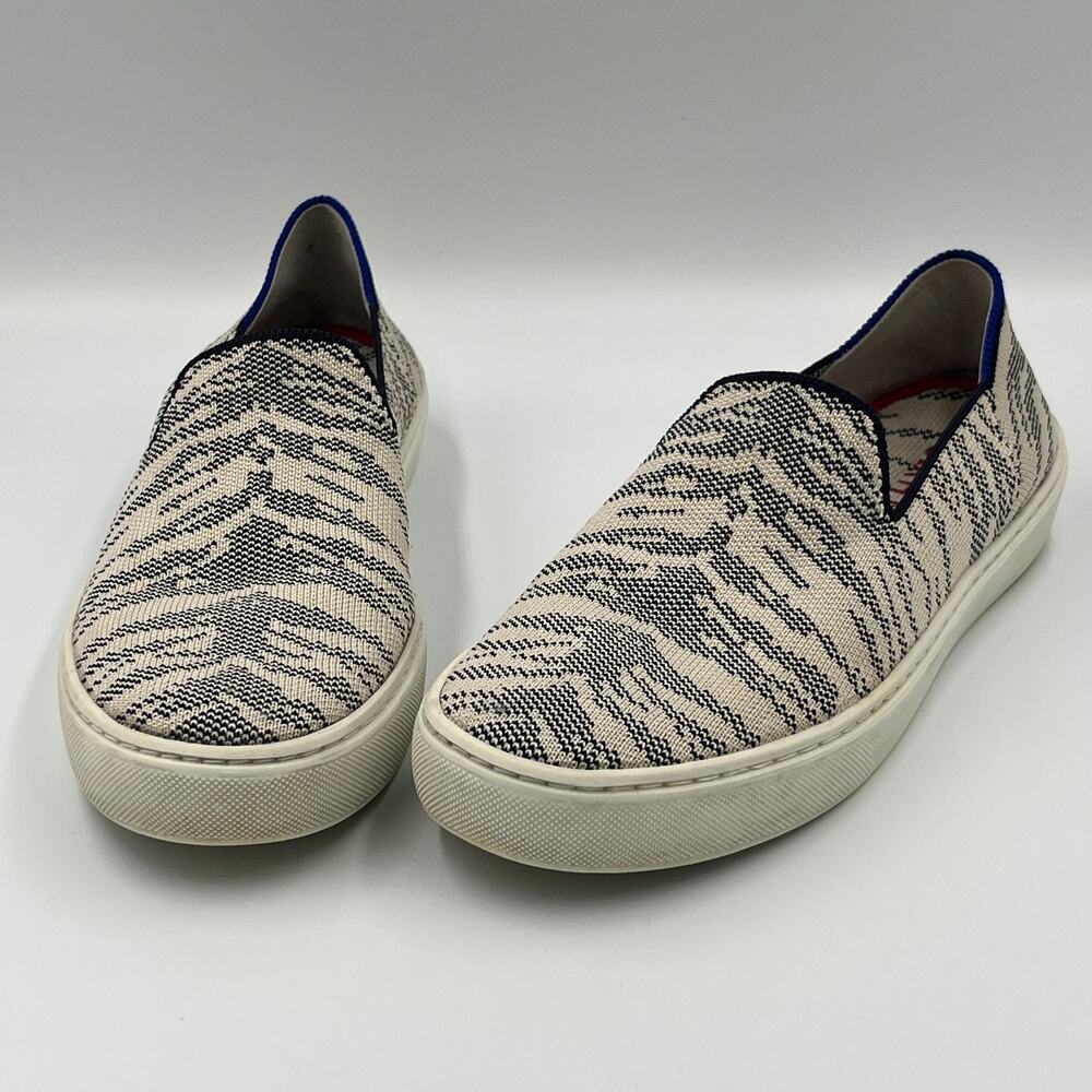 Rothy's The Sneaker Womens Size 7 Comfort Shoes Maritime Tiger Stripe *Retired